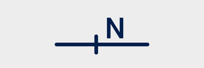 N leidingen - Eendraadschema symbolen
